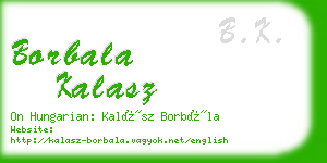 borbala kalasz business card